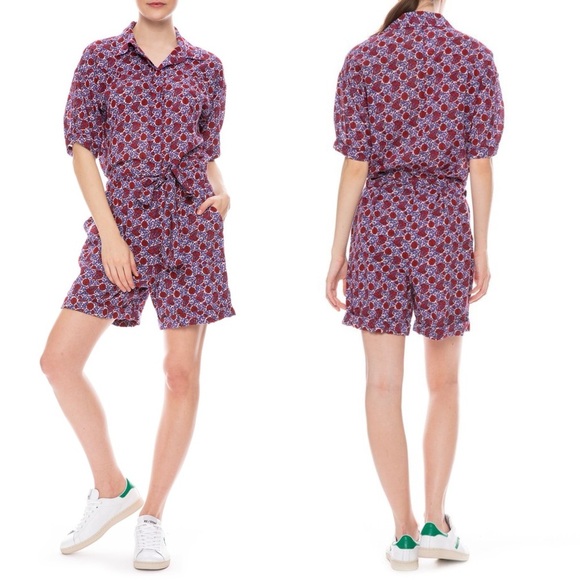 XiRENA Grady Romper Nichols Floral Cotton Belted - Picture 2 of 14